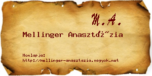 Mellinger Anasztázia névjegykártya